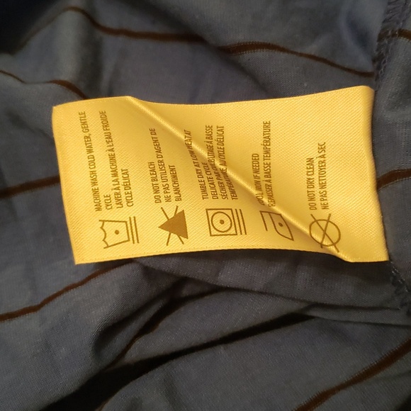 (L) NWT Denver Hayes Blue Stripe Stretch Comfortable Vacation Resortwear Coastal - Picture 7 of 8